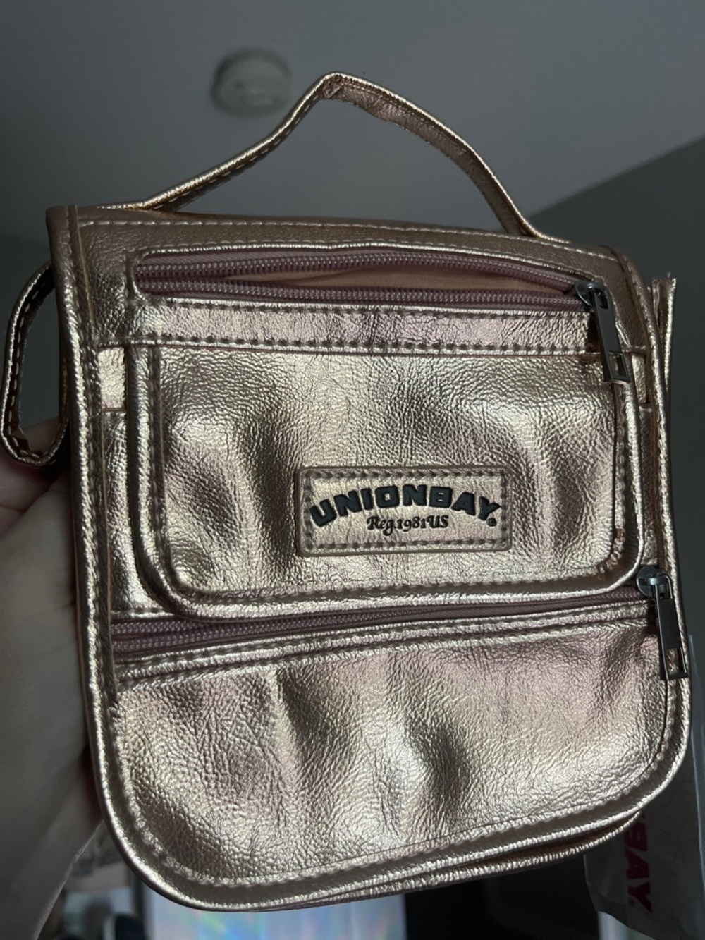 NWT Unionbay Metallic Rose Gold Cross Body Bag